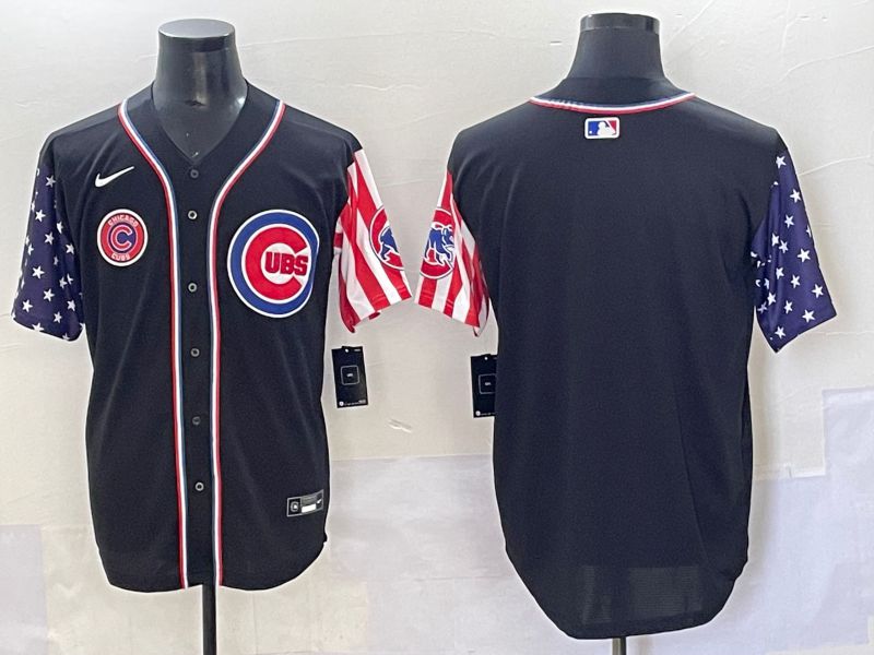 Men 2025 Chicago Cubs Blank Black a generation of national flags Joint Name Nike MLB Jersey style 3